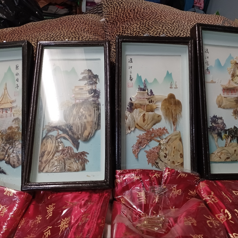 Chinese vintage shell art collection